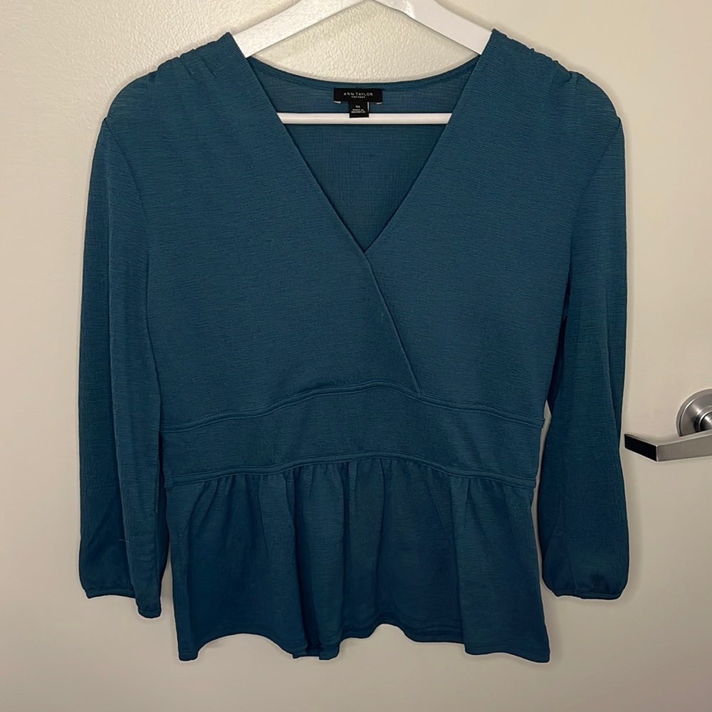 Ann Taylor Teal Blouse